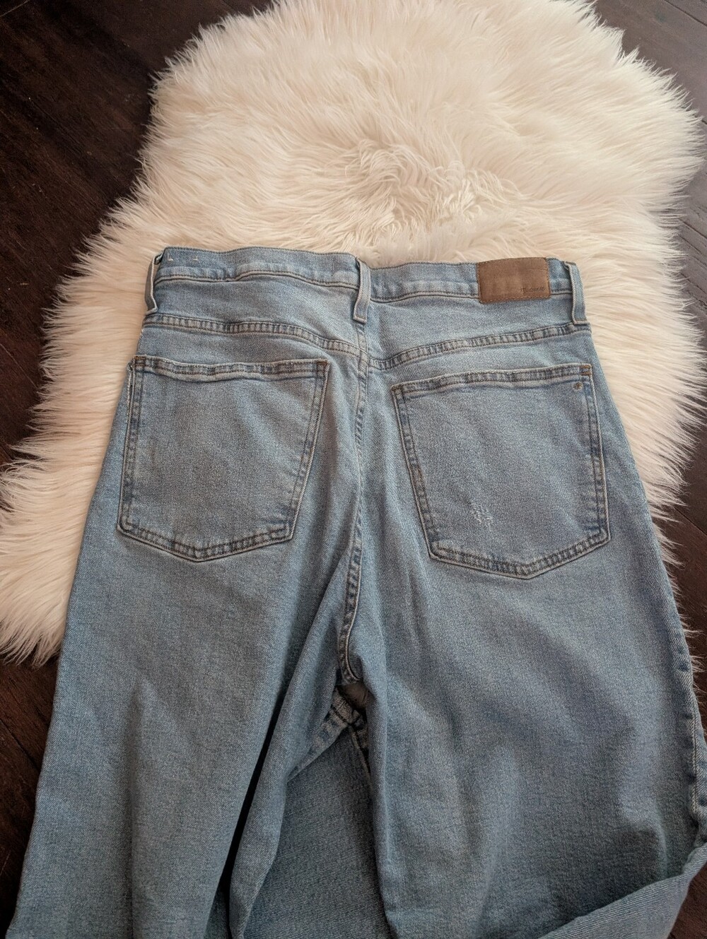 Madewell The Perfect Vintage Straight Jeans Knee Rip Danby Wash ND515 Size 31 - Picture 6 of 6